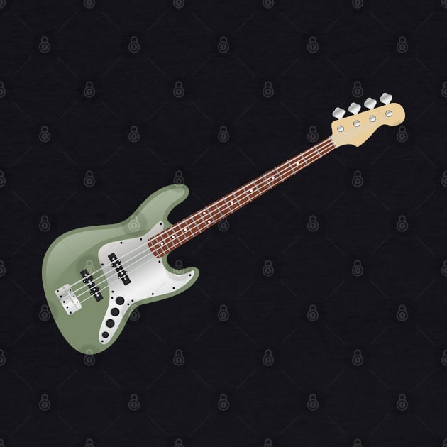 Vintage Avocado Green Electric J-Bass by Vector Deluxe